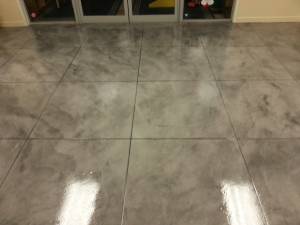 Sparta-Flex Pure polyaspartic clear coating over Thincova