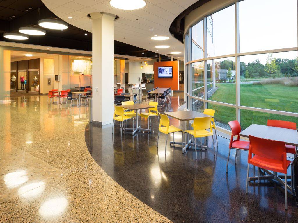 FGS PERMASHINE - new concrete laid, diamond polished, vivid concrete dye applied the finished to 3000 grit finish. This system is available in New Zealand through Floor Masters Ltd.