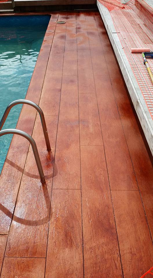 Woodcrete wood look tile effect