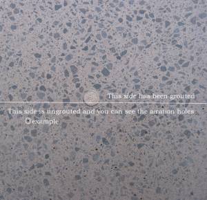 ground concrete with aeration