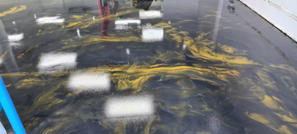 Tatoo Studio Metallic FX epoxy floor