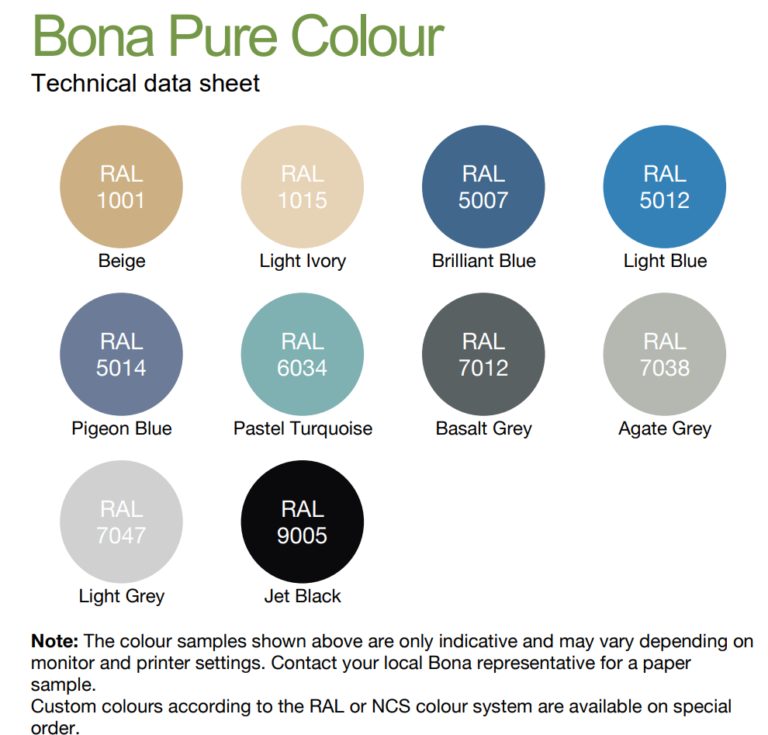 Bona Resilient colours
