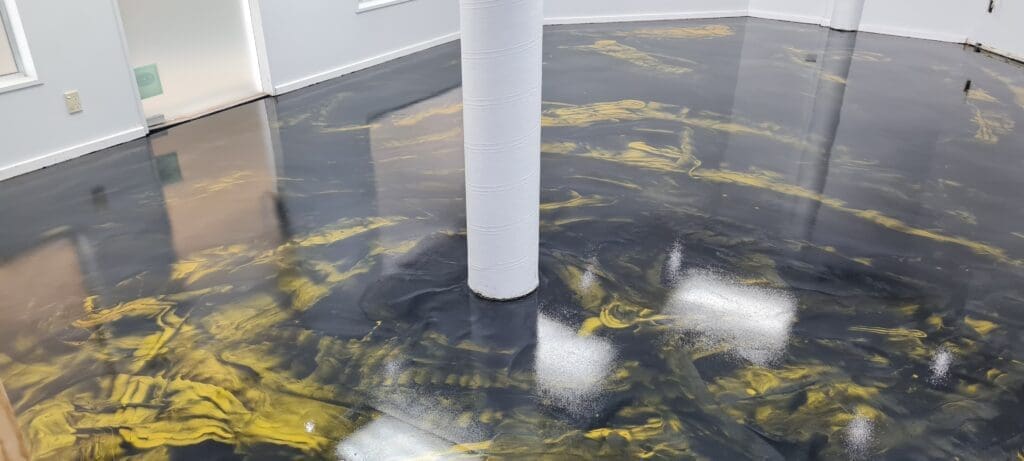 Metallic Epoxy Floor over concrete in Auckland New ZEaland