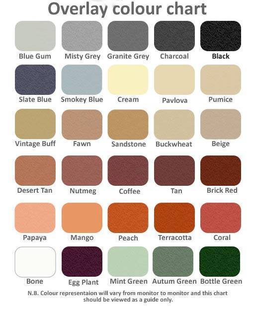 sc6 Colour Chart