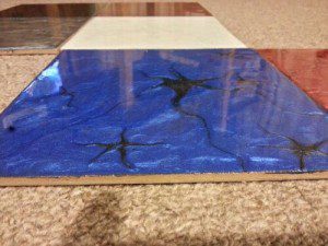 Metalic resin floor coating